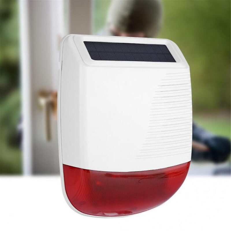 Sirène Solaire Extérieure : Sécurité Autonome pour Votre Propriété - 110 dB