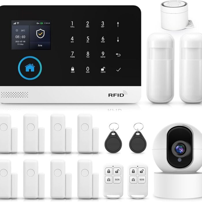 Alarme Domestique Sans Fil PGST : Kit de Sécurité Complet GSM, SMS & WiFi