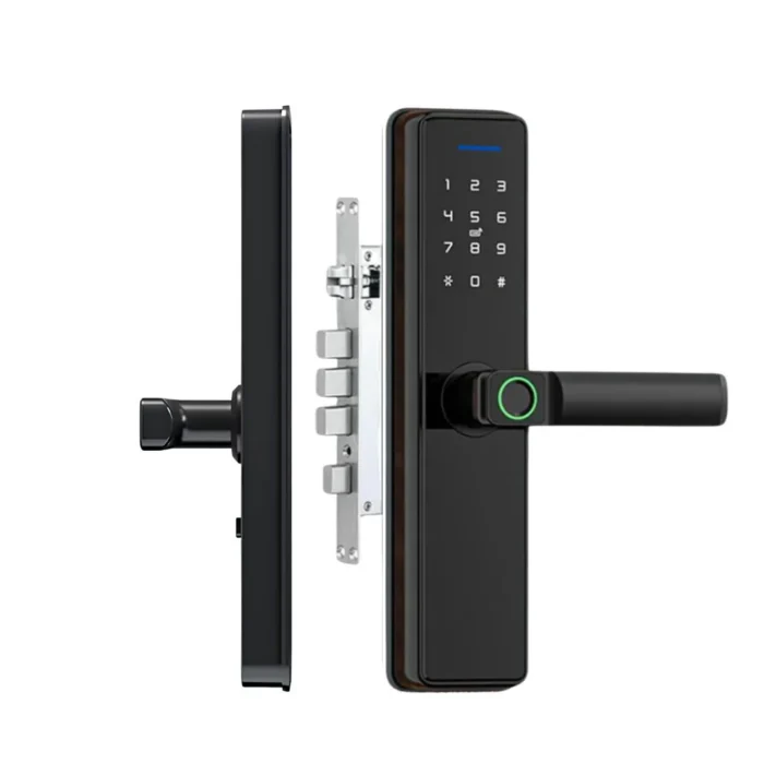 Serrure Biométrique Tuya - Ouverture par empreinte digitale, code, clé, et WiFi