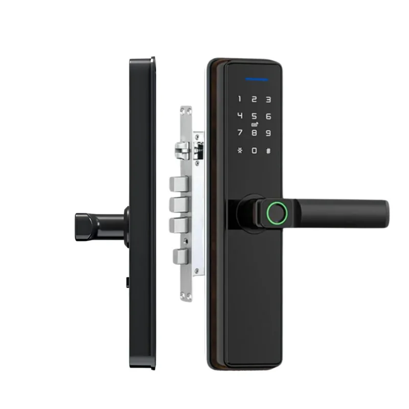 Serrure Biométrique Tuya - Ouverture par empreinte digitale, code, clé, et WiFi
