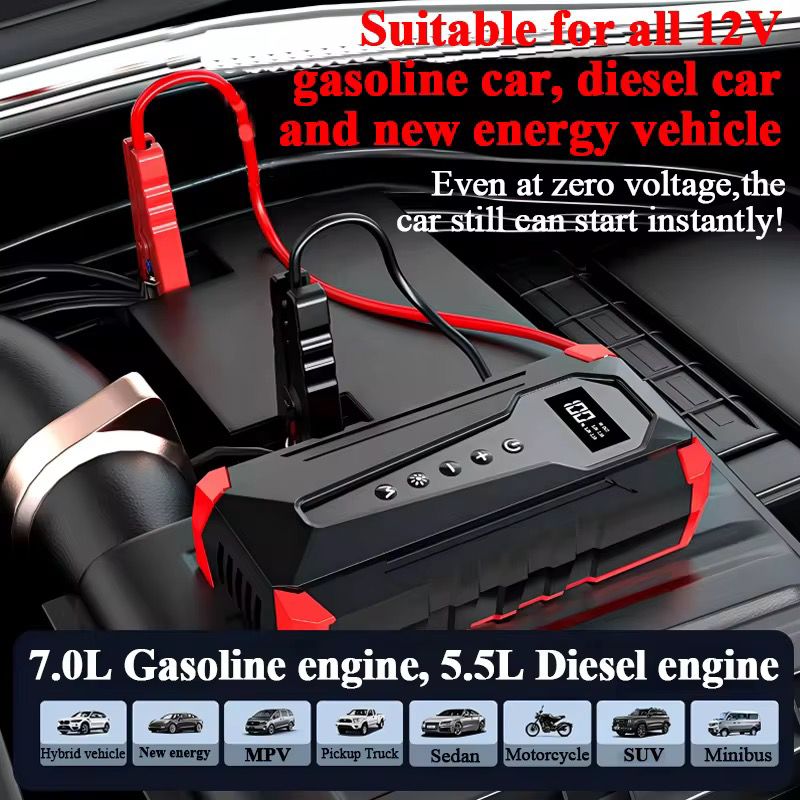 Démarreur de Voiture d'Urgence - Compresseur & Power Bank – Image 2