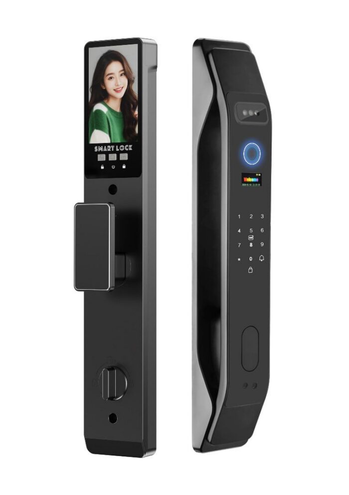 Serrure Intelligente Tuya avec Visiophone - Reconnaissance faciale, empreinte digitale, code et clé