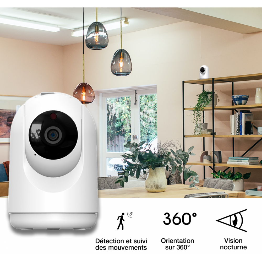 Mini Caméra IP WiFi Intelligente 4MP : Surveillance Intérieure Discrète et Performante